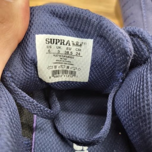 Supra Kids Size 6 Low Skate Gum Sole Shoes #186 - Picture 9 of 9